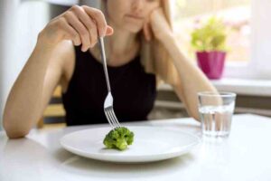 woman with eating disorder