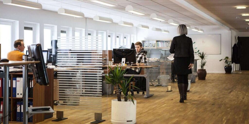 morning office scene
