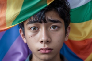 Serious Young Teen Queer Embracing LGBTQ+ Identity