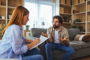 Man Having Therapy Cultural Differences Manifestations