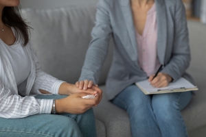 Therapist Providing Gender Affirming Response to Patient in Therapy Session