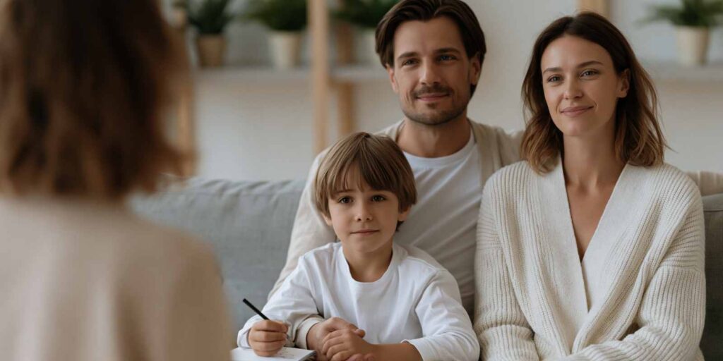 Couple Parent Differently Having Therapy with Their Child